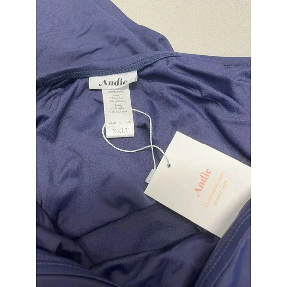 Andie Laguna Swimsuit Size XX-Large XXL Tall Navy NWT Adjustable Bathing Suit - Picture 3 of 5